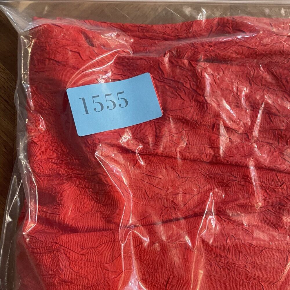 House Of Harlow 1969 Pants High Waist‎ Wide Legs Crinkled Red Size S With Pocket - Picture 10 of 10
